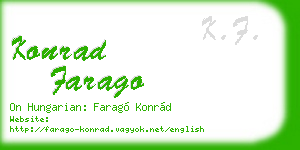konrad farago business card