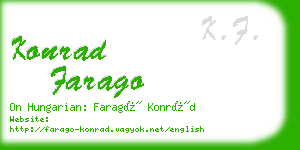 konrad farago business card